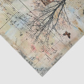 秋のデコパージュの古い農家 薄葉紙 (詳細)