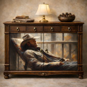 秋のデコパージュ素朴ーに休む西カウボーイ 薄葉紙