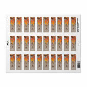 秋のデコフローラ渦巻きウェディングパーティーラベル ラベル (フルシート)