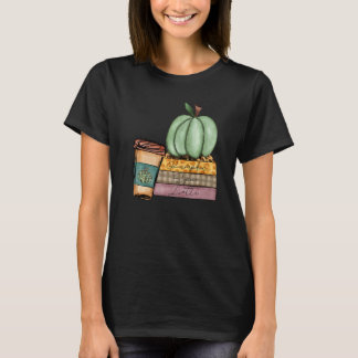 秋のデコールトレンディー秋のグラフィックトップカボチャSpi Tシャツ