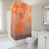 秋のデザインと葉メープル効果 シャワーカーテン (インサイチュ)