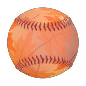 秋のデザインと葉メープル効果 野球ボール (裏面)