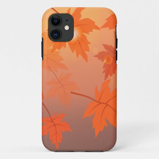 秋のデザインと葉メープル効果 Case-Mate iPhoneケース (裏面)