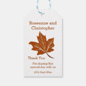 秋のデザイン結婚ズ ギフトタグ (裏面)