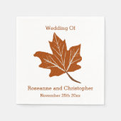 秋のデザイン結婚ズ スタンダードカクテルナプキン (正面)