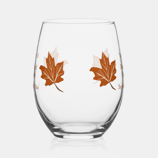 秋のデザイン結婚ズ ステムなしワイングラス (左)