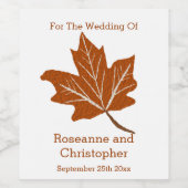 秋のデザイン結婚ズ ワインラベル (シングルラベル)