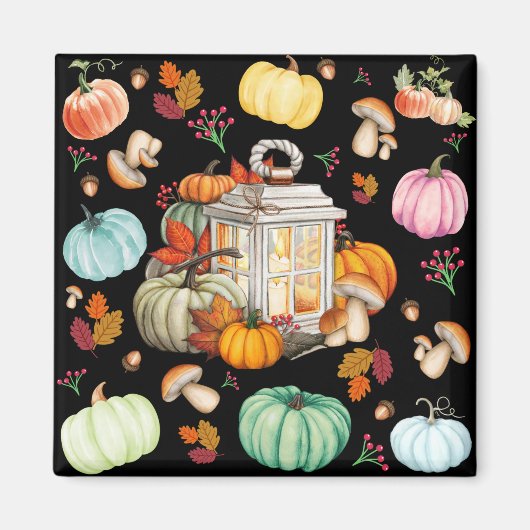 秋のデザイン マグネット (正面)