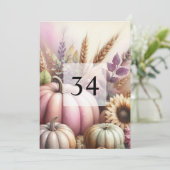 秋のトマト 水彩カリグラフィー文字 招待状 (スタンド正面)