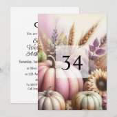 秋のトマト 水彩カリグラフィー文字 招待状 (正面/裏面)