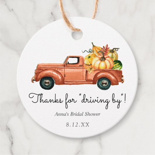 秋のトラックお礼タグ フェイバータグ (正面)