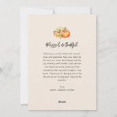 秋のトラック海軍の青い幸せな感謝祭 シーズンカード (裏面)