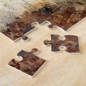 秋のトレイルの水の色絵画の ジグソーパズル (側面)