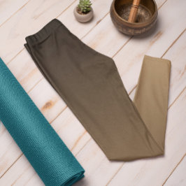 秋のトレンドカラーウォームベージュグラデーションレギンス レギンス