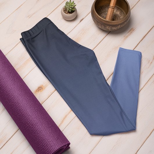 秋のトレンドカラージュエルブルーグラデーションレギンス レギンス