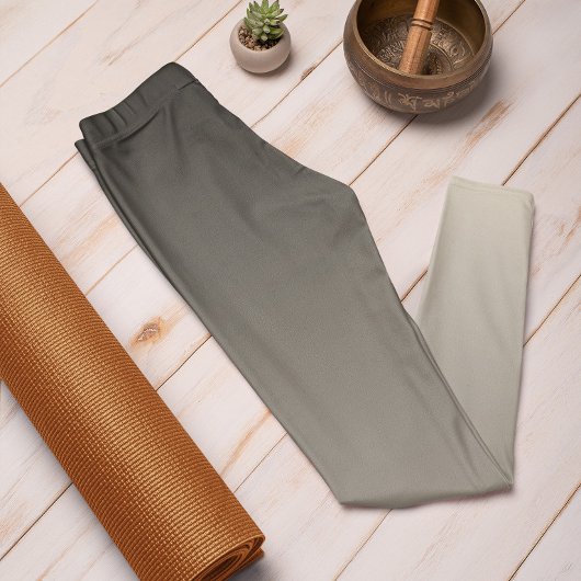 秋のトレンドカラーナチュラルベージュグラデーションレギンス レギンス