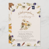 秋のトーンカボチャの赤ちゃんシャワー招待 (正面/裏面)