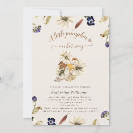 秋のトーンカボチャの赤ちゃんシャワー招待