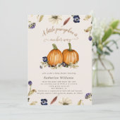 秋のトーンカボチャの赤ちゃんシャワー招待 (スタンド正面)