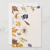 秋のトーンカボチャの赤ちゃんシャワー招待 (裏面)