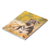 秋のドイツの羊飼い犬の子犬 ノートパッド (回転)