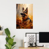 秋のドイツの羊飼い ポスター (ホームオフィス)