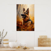 秋のドイツの羊飼い ポスター (キッチン)