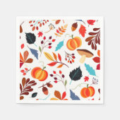 秋のナプキンス模様 スタンダードカクテルナプキン (正面)