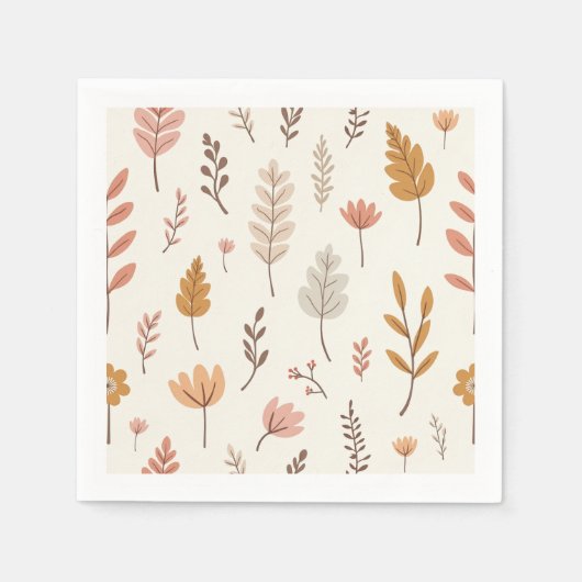 秋のナプキン スタンダードカクテルナプキン (正面)