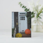 秋のニューイングランドの扉 ポストカード (スタンド正面)