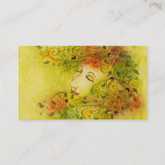 秋のニンフのプロフィールカード 名刺 (正面)