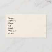 秋のニンフのプロフィールカード 名刺 (裏面)