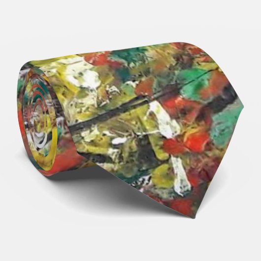 秋のネックタイ絵画抽象芸術 ネクタイ (ロール)