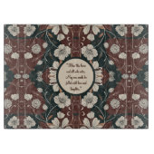 秋のノワール花カスタマイズ可能Lgガラス カッティングボード (正面)