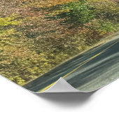 秋のハイウェイ写真ポスター ポスター (角)