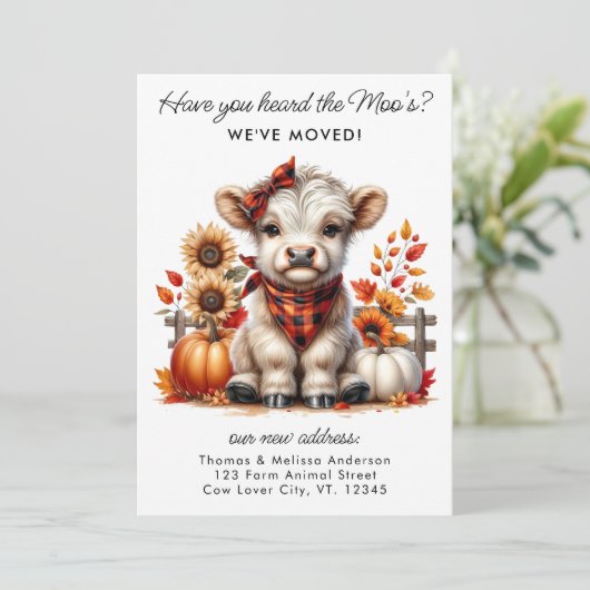 秋のハイランドカウニューアドレス引っ越しました移動 案内状 (スタンド正面)