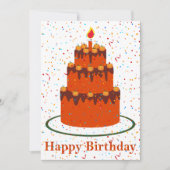 秋のハッピーバースデーグリーティングカード カード (正面)