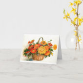 秋のハッピーバースデーグリーティングカード カード (黄色い花)