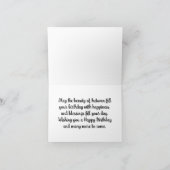 秋のハッピーバースデーグリーティングカード カード (内部)