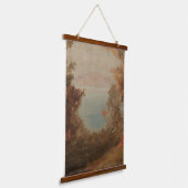 秋のハドソンやメイン1860アートのウッドランドシーン 吊り下げ型タペストリー (傾斜あり)