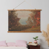 秋のハドソンやメイン1860アートのウッドランドシーン 吊り下げ型タペストリー (寝室)