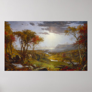 秋のハドソンリバーby Francis Cropsey ポスター
