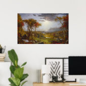 秋のハドソンリバーby Francis Cropsey ポスター (ホームオフィス)