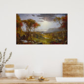 秋のハドソンリバーby Francis Cropsey ポスター (キッチン)