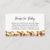 秋のハリネズミ赤ちゃんシャワーブックリクエスト エンクロージャーカード (正面)