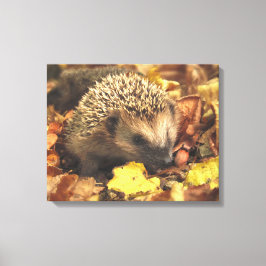秋のハリネズミ キャンバスプリント
