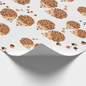 秋のハリネズミ ラッピングペーパー (角)