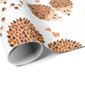 秋のハリネズミ ラッピングペーパー (ロールコーナー)