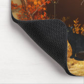 秋のハロウィンの魔法使い マウスパッド (コーナー)