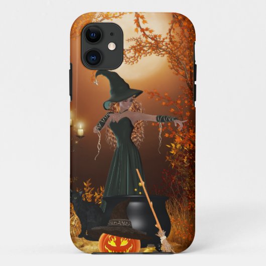 秋のハロウィンの魔法使い Case-Mate iPhoneケース (裏面)